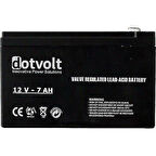 DOTVOLT 12v 7amper SC7-12 Kuru Tip Alarm Aküsü