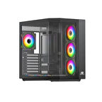 POWERBOOST 750W 80+ BRONZE Seaview PBA4375B Gaming Mid-Tower PC Kasası Siyah