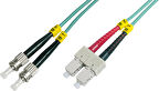 Beek ST-SC Fiber Optic Patch Cable, Multimode OM 3 50/125 Duplex, 3.0mm, LSZH, 15 meter