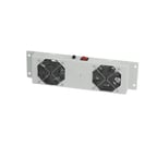 AGER 2li Termostatlı Beyaz Filtreli Fan Modülü Outdoor Kabinetler İçin OT-F2T-A-B2