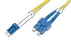 Digitus LC-SC Fiber Optik Patch Kablo, 3 metre, Singlemode, Duplex, 09/125