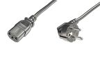 Güç Kablosu, C13 dişi - CEE 7/7 (Tip-F) erkek 90 derece, 5m, H05VV-F3G 0.75qmm, siyah renk
Power Cord, CEE 7/7 (Typ-F) 90ø angled - C13 M/F, 5.0m, H05VV-F3G 0.75qmm, black