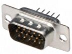 High Density D-Sub Konnektör, 15 pin, erkek, PCB mounting 