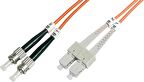 Beek ST-SC Fiber Optik Patch Kablo, Multimode OM 1 62.5/125 Duplex, 3.0mm, LSZH, 10 metre