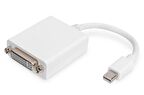 Mini DisplayPort (DP)  DVI-I Adaptörü, Kablolu, mini DP Erkek - DVI-I (24+5) Dişi, 0.15 metre, DP 1.1a uyumlu, DP 1.2 uyumlu, 2x zırhlı, UL, CE, nikel kaplama, beyaz renk