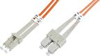 Beek LC-SC Fiber Optik Patch Kablo, Multimode OM 1 62.5/125 Duplex, 3.0mm, LSZH, 1 metre
