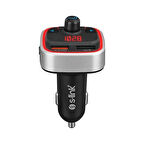 S-link SL-BT401 RGB Bluetooth V5.0 Led Ekran Tf Kart 64G(Max) Çift USB QC3.0+5V/2.4A Hızlı Şarjlı Fm Transmitter