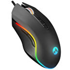 Everest SM-F09 TITANIO Usb Gümüş 7200dpi RGB Ledli Gaming Oyuncu Mouse