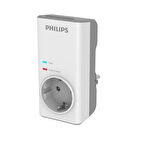 PHILIPS 1-li CHP7010W/10 1140 Joules Akım Koruma Prizi Siyah