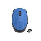 EVEREST KM-218 USB Kablosuz 2.4Ghz Mavi Kumaş Yüzey Mouse
