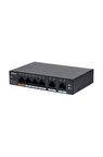 DAHUA CS4006-4ET-60, 4 Port, Megabit, PoE 60W, 2 Port Uplink, Cloud Yönetilebilir, Switch