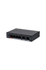 DAHUA CS4006-4GT-60, 4 Port, Gigabit, PoE 60W, 2 Port Uplink, Cloud Yönetilebilir, Switch