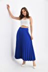 Ftz Women Kadın Plise Etek Saks Mavi