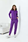 Ftz Kadın Fermuarlı İkili Takım Mor 20663