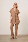 FTZ Women Kadın Crep Pantolonlu Takım  Vizon 31173