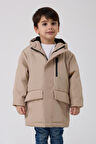Erkek Çocuk Kürklü Su Ve Rüzgar Geçirmez Kapüşonlu 3 Kışlık Mont & Kaban & Parka