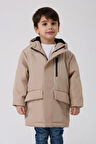 Erkek Çocuk Kürklü Su Ve Rüzgar Geçirmez Kapüşonlu 3 Kışlık Mont & Kaban & Parka