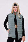 Kadın Nova Kumaş Şişme Yelek - İç Cepli