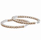 Kadın Sultanit Taşlı Su Yolu Halka Gümüş Küpe