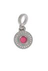 Kadın Pembe Renk Taşlı Gümüş Charm