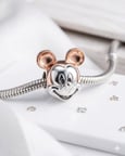 Kadın Mickey Mouse Model Gümüş Charm