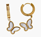 Kadın Kelebek Model Çelik Küpe