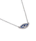 Kadın Mavi Taş Detay Göz Model Taşlı Gümüş Kolye