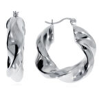 Kadın Kalın Dalgalı Gümüş Küpe