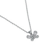 Kadın Kelebek Baget Taş Detay Gümüş kolye