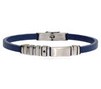 Erkek Lacivert Renk Deri Bileklik