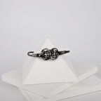 Kazaziye Gümüş Oksitli Bileklik