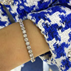 Kadın Gümüş 4 MM Suyolu Bileklik