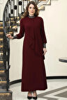 Efsane Candy Tesettür Elbise Bordo