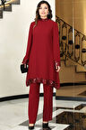 Umay Şifon Tesettür Takım Kırmızı