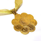 Çeyrekli Papatya Kolye Altın 