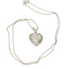 Kalpli Pırlanta Taşlı Kolye 14 Ayar Altın