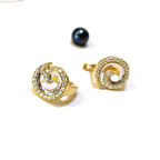 Girdap Taşlı Küpe 14 Ayar Altın HD VİDEOLU