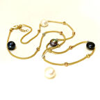 Dorika Toplu Popcorn Zincirli Kolye 14 Ayar Altın HD VİDEOLU