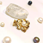 İnci Klips Kilit Çiçek Kolye Ucu 14 Ayar Altın HD VİDEOLU