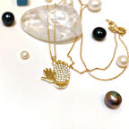 Doğum Hediyesi Bebek El ve Ayağı Kolye 14 Ayar Altın  HD VİDEOLU