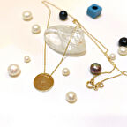 13mm Levha Kolye 14 Ayar Altın  HD VİDEOLU