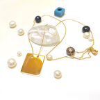 21mm Dik Dörtgen Levha Kolye 14 Ayar Altın  HD VİDEOLU