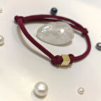 Bordo Küp Bileklik Künye 14 Ayar Altın HD VİDEOLU