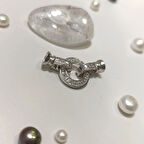 Baget Taşı İnci ve Taş Dizmek için Kilit 925 Ayar Gümüş HD VİDEOLU