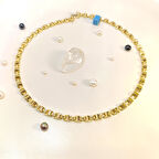 Zincir Gerdanlık 14 Ayar Altın 4K VİDEOLU