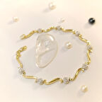 Dalgalı Bileklik Künye 14 Ayar Altın HD VİDEOLU