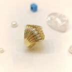 İstiridye Taşsız Yüzük 14 Ayar Altın HD VİDEOLU