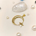 27mm Ayyıldız Kolye 14 Ayar Altın HD VİDEOLU