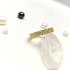 12 Ölçü Tam tur Taşlı Yüzük 14 Ayar Altın HD VİDEOLU