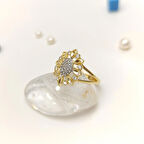 Taşlı Yüzük 14 Ayar Altın HD VİDEOLU